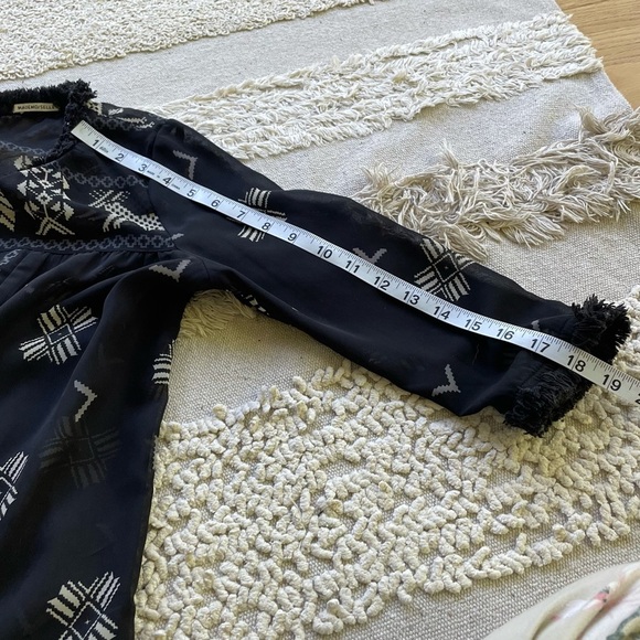 Maison Scotch Mademoiselle Top Blouse Black Aztec - Picture 11 of 16